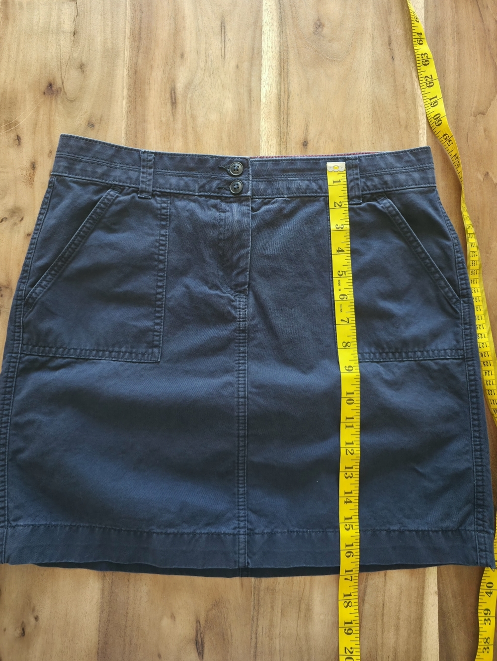 Tommy Hilfiger Preppy Navy Utility Skirt, 100% Cotton, Y2K/2000 Style, Size 6 - Picture 11 of 12